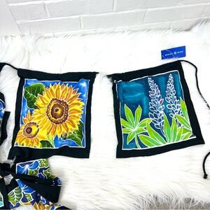 NWT Mexicali Blues Floral Hand Painted Batik Flags